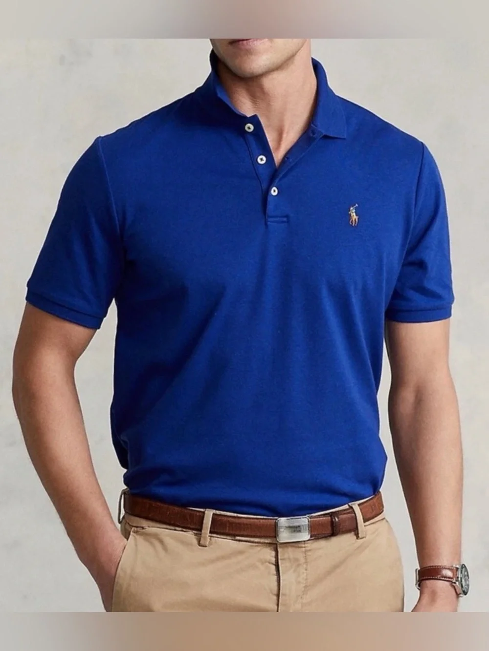 Polo Ralph Lauren Men’s Classic Fit Soft Cotton Polo Shirt Blue NWT